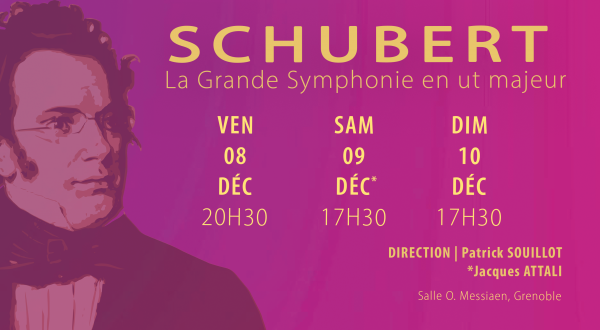 La Grande Symphonie de Schubert – 8, 9, 10 Décembre 2023