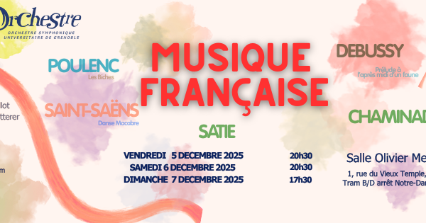 French Music concerts 5, 6, 7 december 2025